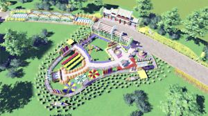 ​Đưa khinh khí cầu phục vụ khách tham quan đường hoa Trấn Biên