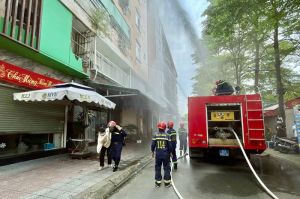 Diễn tập phối hợp chữa cháy tại chung cư Hóa An