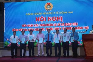 Công đoàn ngành Y tế tiếp nhận 14 Công đoàn cơ sở tuyến huyện, thành phố.