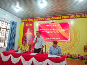 UBND xã Bình Tân họp thống nhất nội dung chuẩn bị Đại hội các Hội đặc thù sau hợp nhất
