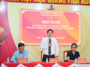 ĐẢNG ỦY XÃ BÌNH TÂN TỔNG KẾT CÔNG TÁC TỔ CHỨC ĐẠI HỘI ĐẢNG BỘ XÃ LẦN THỨ I, NHIỆM KỲ 2025-2030