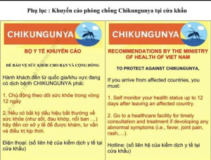 Khuyến cáo phòng chống Chikuganya tại cửa khẩu