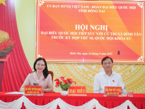 ĐẠI BIỂU QUỐC HỘI TỈNH ĐỒNG NAI TIẾP XÚC CỬ TRI XÃ BÌNH TÂN TRƯỚC KỲ HỌP THỨ 10