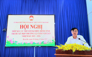 HĐND tỉnh tiếp xúc cử tri trước kỳ họp thường lệ cuối năm tại xã Bom Bo