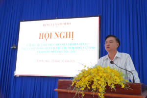 HỘI NGHỊ CÁN BỘ CHỦ CHỐT THỰC HIỆN QUY TRÌNH NHÂN SỰ TÁI CỬ CHỨC DANH CHỦ TỊCH, PHÓ CHỦ TỊCH HĐND VÀ UBND XÃ BOM BO NHIỆM KỲ 2026 – 2031