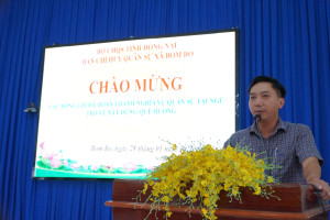 XÃ BOM BO TỔ CHỨC LỄ ĐÓN QUÂN NHÂN HOÀN THÀNH NGHĨA VỤ QUÂN SỰ TRỞ VỀ ĐỊA PHƯƠNG NĂM 2026