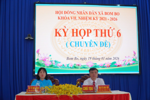 HĐND xã Bom Bo tổ chức Kỳ họp thứ 6 (chuyên đề) khóa VII, nhiệm kỳ 2021 – 2026