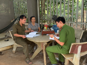 CÔNG AN XÃ BOM BO TRIỂN KHAI TỔNG RÀ SOÁT, KIỂM TRA CƯ TRÚ TRÊN ĐỊA BÀN XÃ