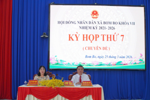 KỲ HỌP THỨ 7 – KỲ HỌP HỘI ĐỒNG NHÂN DÂN XÃ BOM BO KHÓA VII, NHIỆM KỲ 2021–2026