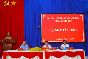 HỘI NGHỊ BAN CHẤP HÀNH ĐẢNG BỘ XÃ BOM BO LẦN THỨ 5