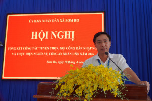XÃ BOM BO TỔ CHỨC HỘI NGHỊ TỔNG KẾT CÔNG TÁC TUYỂN CHỌN, GỌI CÔNG DÂN NHẬP NGŨ VÀ THỰC HIỆN NGHĨA VỤ CÔNG AN NHÂN DÂN NĂM 2026