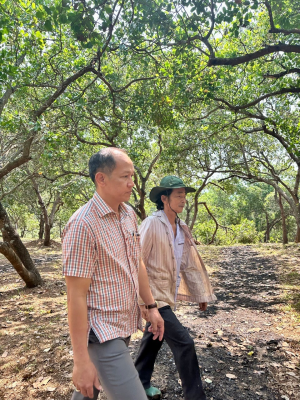 Phó Chủ tịch UBND xã Đào Việt Hùng khảo sát tình hình sản...