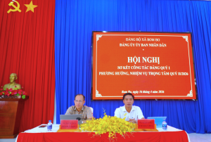 HỘI NGHỊ SƠ KẾT CÔNG TÁC ĐẢNG QUÝ I NĂM 2026 CỦA ĐẢNG ỦY ỦY BAN NHÂN DÂN XÃ BOM BO