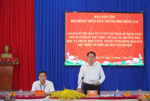 Ban dân tộc HĐND thành phố Đồng Nai Giám sát việc đầu tư cơ sở vật chất, sử dụng giáo viên người dân tộc thiểu số tại các trường tiểu học và trung học cơ sở xã Bom Bo