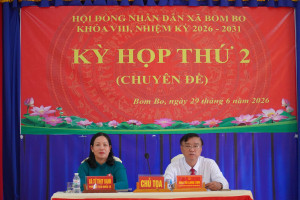 HĐND xã Bom Bo tổ chức Kỳ họp thứ 2 (chuyên đề), khóa VIII, nhiệm kỳ 2026 – 2031