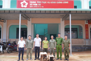 XÃ BOM BO TIẾP NHẬN VÀ BÀN GIAO 02 CÁ THỂ VƯỢN MÁ VÀNG QUÝ...