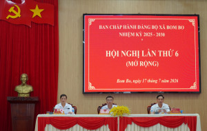 ĐẢNG ỦY XÃ BOM BO TỔ CHỨC HỘI NGHỊ BAN CHẤP HÀNH LẦN THỨ 06, SƠ KẾT THỰC HIỆN NHIỆM VỤ 6 THÁNG ĐẦU NĂM 2026
