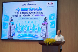 XÃ BOM BO TỔ CHỨC HỘI NGHỊ TẬP HUẤN ỨNG DỤNG TRÍ TUỆ NHÂN TẠO (AI) TRONG CÔNG TÁC CHUYỂN ĐỔI SỐ