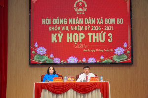 HỘI ĐỒNG NHÂN DÂN XÃ BOM BO KHÓA VIII, NHIỆM KỲ 2026 – 2031, KỲ HỌP THỨ 3