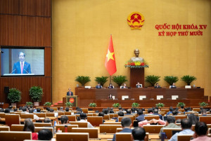 Toàn cảnh phiên họp tại hội trường sáng 10/12