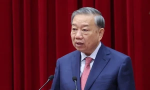 Tổng Bí thư Tô Lâm phát biểu khai mạc Hội nghị Trung ương 15, sáng 22/12.