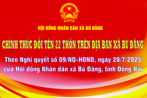 Xã Bù Đăng: Chính thức đổi tên 22 thôn trên địa bàn xã