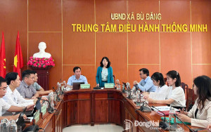 Chủ tịch Liên hiệp các hội Khoa học và kỹ thuật tỉnh Đồng Nai Hoàng Thị Bích Hằng phát biểu tại buổi lễ ký kết hợp tác. Ảnh: CTV