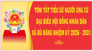 Tóm tắt tiểu sử người ứng cử Đại biểu HĐND xã Bù Đăng nhiệm...