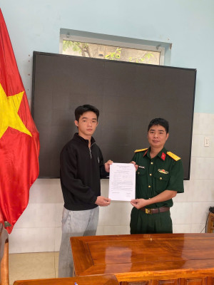 Bù Đăng: Ban Chỉ huy quân sự xã tiếp nhận đơn tình nguyện nhập ngũ năm 2027