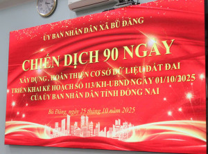 Xã Bù Đăng thực hiện chiến dịch 90 ngày đêm làm giàu, làm sạch cơ sở dữ liệu Quốc gia về đất đai