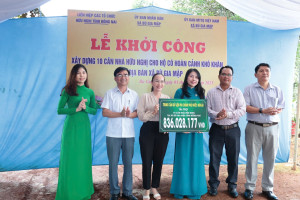 KHỞI CÔNG XÂY DỰNG 10 CĂN NHÀ HỮU NGHỊ CHO HỘ KHÓ KHĂN XÃ BÙ GIA MẬP