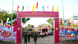 Xã biên giới Bù Gia Mập người dân nô nức, phấn khởi đi bầu cử trong không khí bình yên