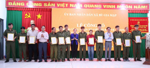 UBND XÃ BÙ GIA MẬP TỔ CHỨC LỄ CÔNG BỐ QUYẾT ĐỊNH CÔNG NHẬN TỔ VIÊN TỔ BẢO VỆ AN NINH, TRẬT TỰ ĐỢT I, NĂM 2026