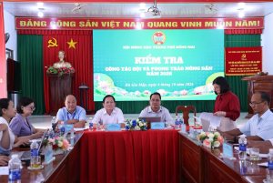 BÙ GIA MẬP: ĐOÀN KIỂM TRA HỘI NÔNG DÂN THÀNH PHỐ ĐỒNG NAI LÀM VIỆC VỚI HỘI NÔNG DÂN XÃ