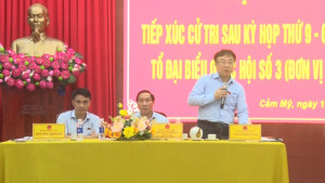 TỔ ĐẠI BIỂU QUỐC HỘI SỐ 3 (ĐƠN VỊ TỈNH ĐỒNG NAI) TIẾP XÚC CỬ TRI SAU KỲ HỌP THỨ 9 - QUỐC HỘI KHÓA 15