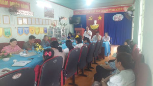 Ủy ban MTTQ Việt Nam xã Cẩm Mỹ nắm bắt tình hình hoạt động, công tác tổ chức của các ấp sau khi sáp nhập chính quyền địa phương 02 cấp