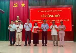 Xã Cẩm Mỹ tổ chức Lễ công bố các quyết định