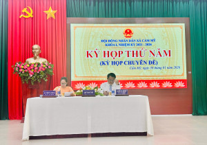 Kỳ họp thứ 5 (chuyên đề) HĐND xã Cẩm Mỹ Khóa I, nhiệm kỳ 2021–2026