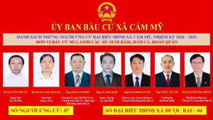 (Infographic)Danh sách chính thức những người ứng cử đại biểu Hội đồng nhân dân xã Khóa II, nhiệm kỳ 2026-2031 theo đơn vị bầu cử của xã Cẩm Mỹ.