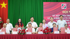 AGRIBANK CHI NHANH CAM MY NAM DONG NAI KY KET THOA THUAN LIEN NGANH VOI HOI NONG DAN