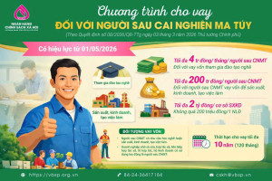 THÔNG BÁO CHÍNH SÁCH MỚI: HỖ TRỢ VAY VỐN CHO NGƯỜI SAU CAI NGHIỆN MA TÚY