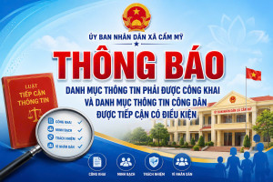 Cẩm Mỹ công khai danh mục thông tin người dân được tiếp cận