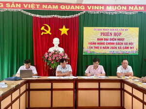 Phiên họp Ban đại diện Hội đồng quản trị Ngân hàng chính sách xã hội lần thứ II năm 2026 xã Cẩm Mỹ