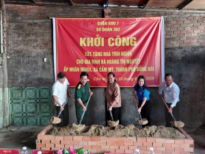 Sư đoàn 302, Quân khu 7 khởi công xây dựng nhà tình nghĩa...