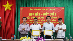 Xã Cẩm Mỹ họp mặt, xuất quân đội bóng đá U11 tham dự vòng...