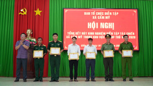 Cẩm Mỹ tổng kết diễn tập khu vực phòng thủ xã năm 2026