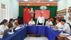 Bí thư Đảng ủy phường Chơn Thành Nguyễn Minh Bình, làm việc với Chi bộ các khu phố: (2, 4, 5 và Thành Tâm 2)