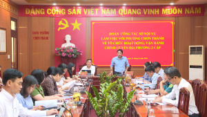 ĐOÀN CÔNG TÁC SỞ NỘI VỤ TỈNH ĐỒNG NAI LÀM VIỆC VỚI PHƯỜNG CHƠN THÀNH VỀ TỔ CHỨC, HOẠT ĐỘNG VẬN HÀNH CHÍNH QUYỀN ĐỊA PHƯƠNG 2 CẤP