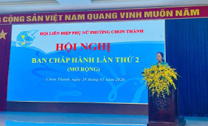 HỘI LIÊN HIỆP PHỤ NỮ PHƯỜNG CHƠN THÀNH TỔ CHỨC  HỘI NGHỊ BAN CHẤP HÀNH LẦN THỨ II (MỞ RỘNG)