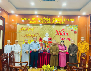 ĐẠI DIỆN CÁC CHÙA ĐẾN THĂM, CHÚC TẾT ĐẢNG ỦY, HĐND, UBND, UBMTTQ PHƯỜNG, CÔNG AN, BAN CHỈ HUY QUÂN SỰ PHƯỜNG CHƠN THÀNH NHÂN DỊP TẾT BÍNH NGỌ NĂM 2026